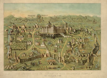 Die alte Stadt Jerusalem mit dem Tempel Salomos, 1871